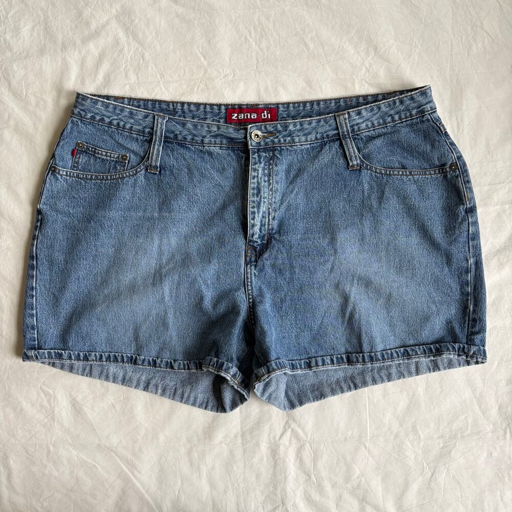 Y2K Denim Shorts 100% Cotton Zana Di -  Size 22